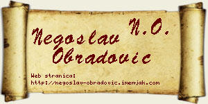 Negoslav Obradović vizit kartica